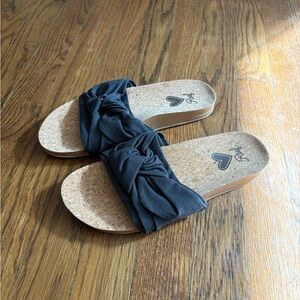 NWOT Reef Knotty Scout sandal slide black size 7